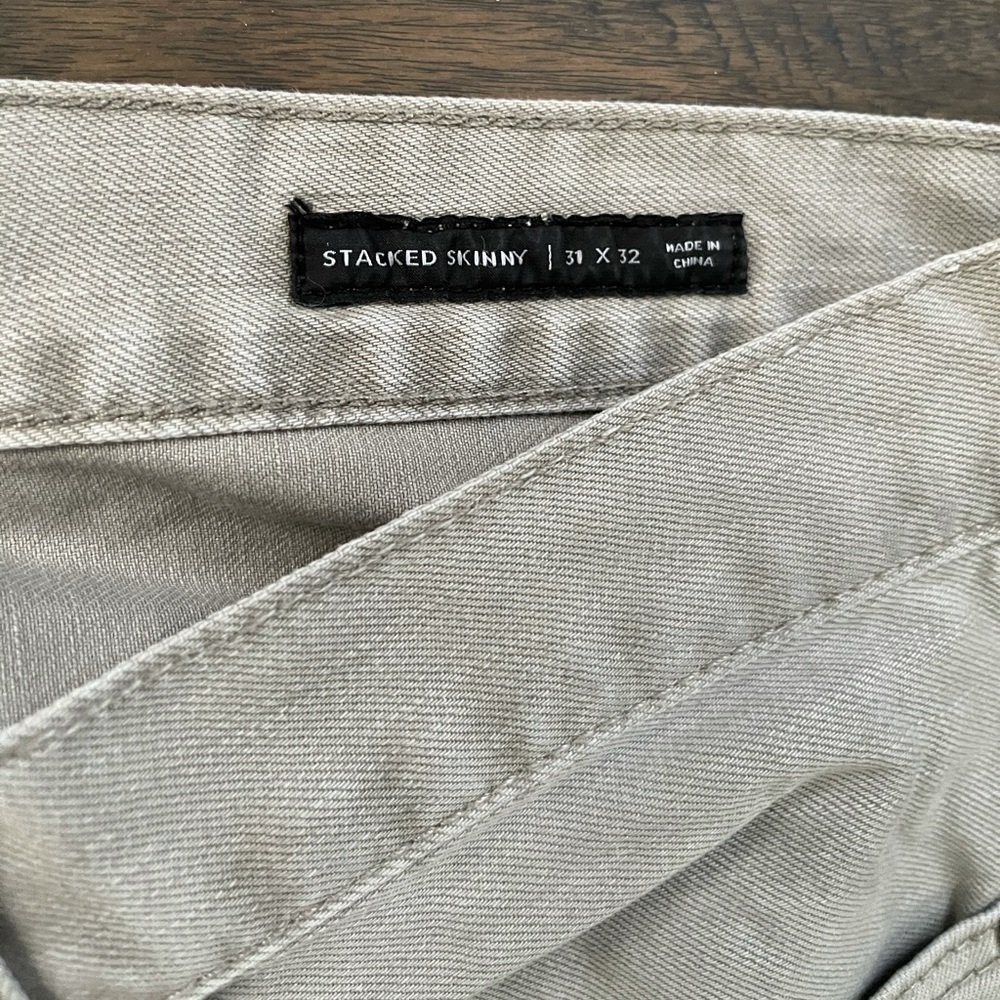 Mens PacSun Skinny Jeans. Wheat/Tan w/ zippers.